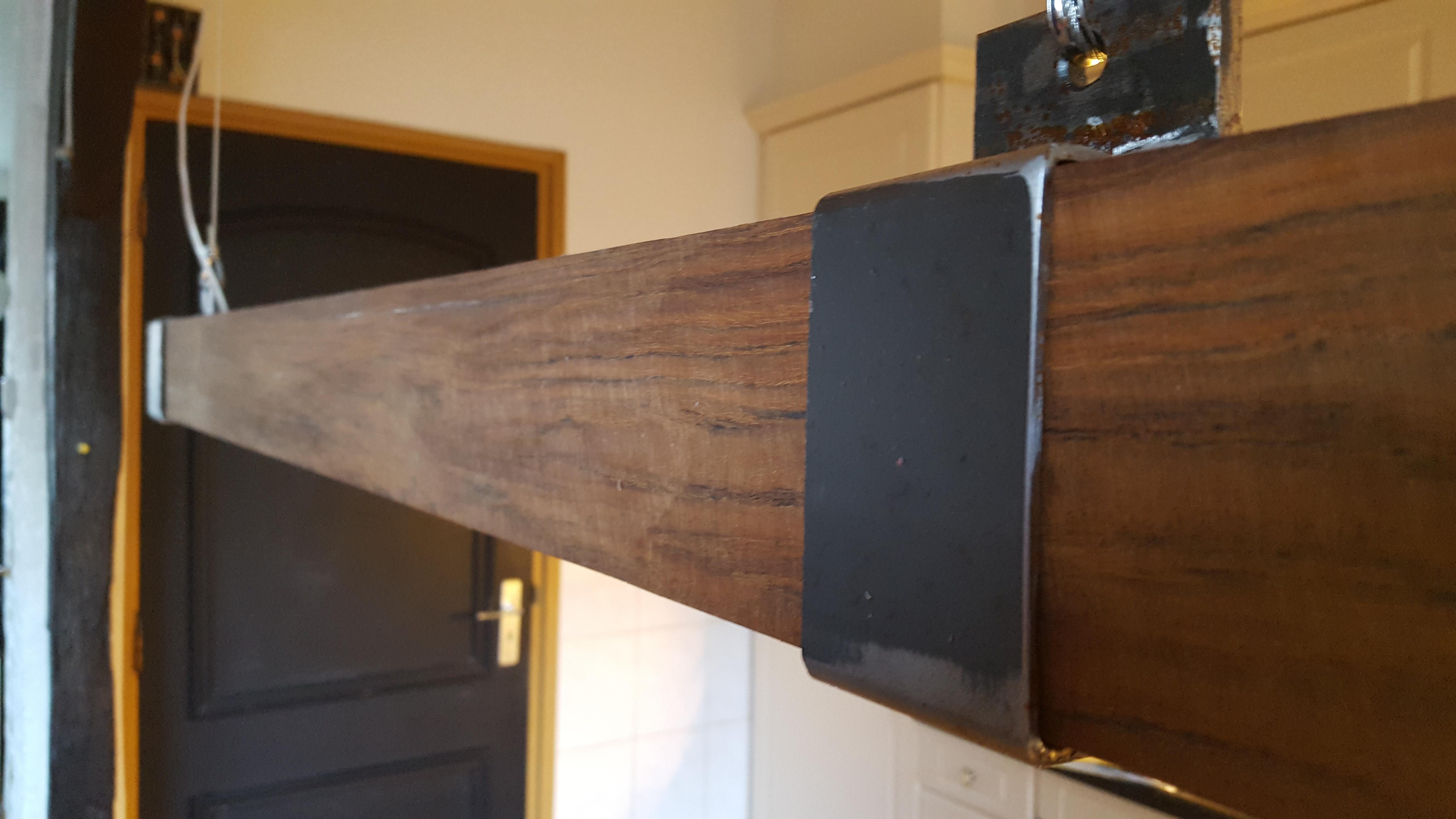 Groenten magneet Plotselinge afdaling Teak houten balk lamp | Hout & Design